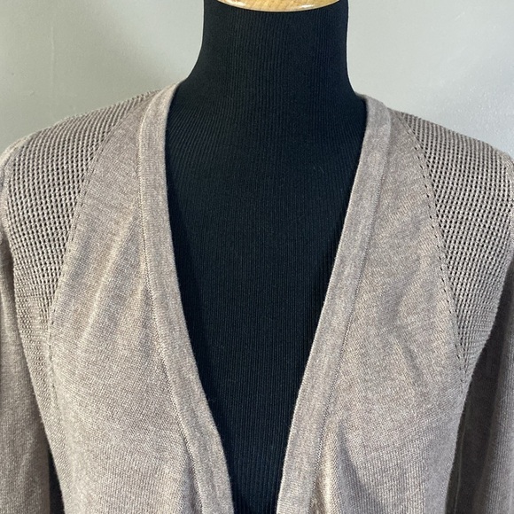 Belldini Cocoa Powder Heather Brown Open Front Cardigan Sweater Sz XL NWOT - Picture 2 of 10